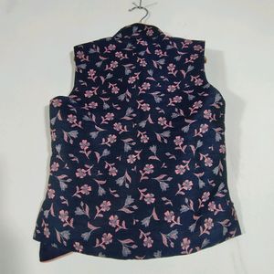 Navy Blue Floral Print Ethnic Dress (Boy's)