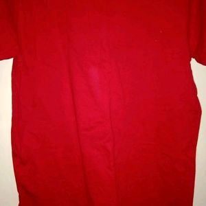 Plain Red Tshirt Woman's