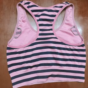 Striped Sports Braa Comfortable And Breathable Fab