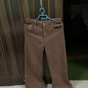 New H&m Brown Wide High Jeans