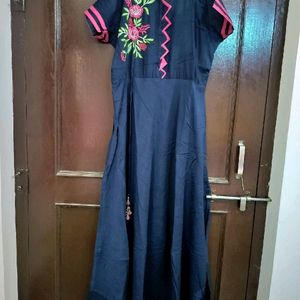 Navy Blue Gawn Kurti