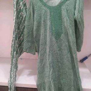 Light Green Kurti Pant Set