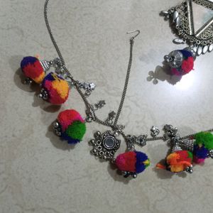 Pom Pom Navratri Jewellery Combo