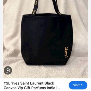 Yves Saint Laurent Black Canvas Vip Tote Bag