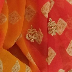 Bandhani Design Saree