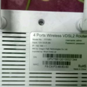 Router 777vr1 In Working Condition With Adopter