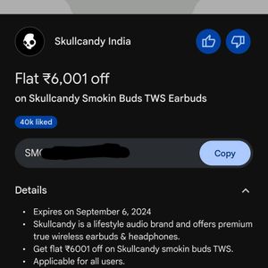 Skullcandy Buds Voucher