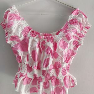 BRAND NEW PINK AND WHITE TOP WITH TAG