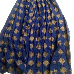 Navy Blue Lehenga Skirt