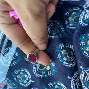 Natural Ruby Ring In Panch Dhatu