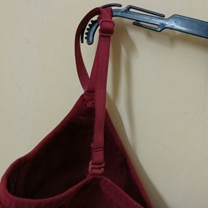 Maroon Lightly Padded Bra