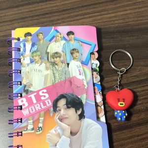 Bts Diary With A Cute Key Chain Of BT21 ( TATA )