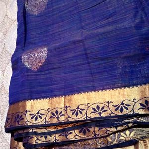 Blue Banarasi Silk Saree