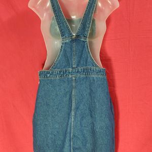 Denim dungaree dress H&M