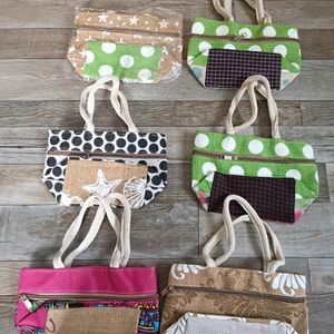 Small Jute Bags Combo (6 Ps)