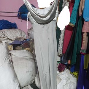 Full Grey Long Party Cocktail Dress Urbanic