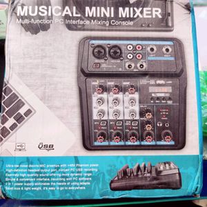 M4 Mini 4 Channel Mixer Audio DJ Console