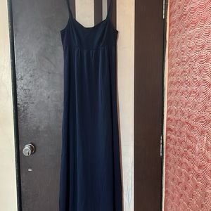 Long Navy Blue Dress For Party