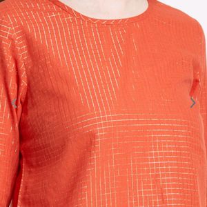 Akkriti by Pantaloons Orange Crop Top L