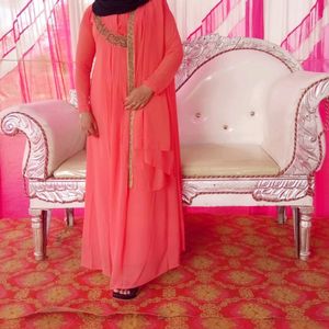 Gown With Shawl And Pant