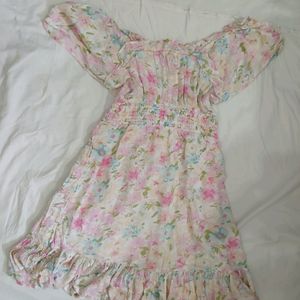 Floral Coquette Cottagecore Pinterest Mini Dress