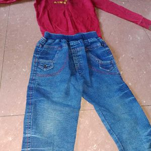 Boy Winter Wear Tshirt Jeans