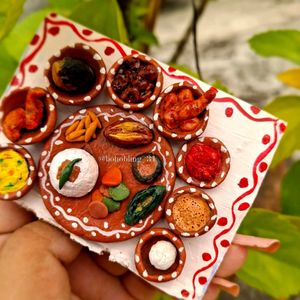 Miniature Bengali Thali FRIDGE MAGNET