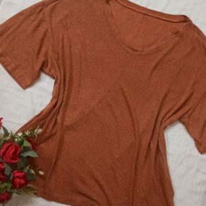 Plain Brown Oversized T-shirt