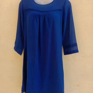 Solid Round Neck Polyester Women's  Dre