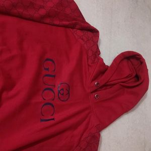 RED HOODIE SWEATSHIRT