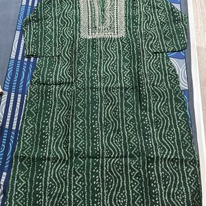 Green Party Wear Kurta