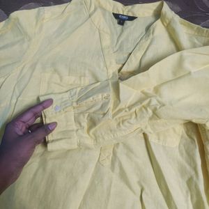 Yellow Short Kurta Cum Tunic