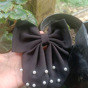 Black Long Prealed Bow