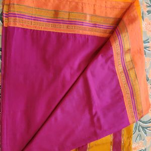 💜💗Semi silk Narayanpet Magenta Festive Saree