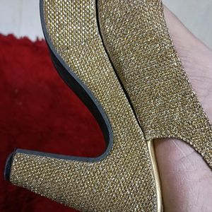 Bollywood Style Golden Heels