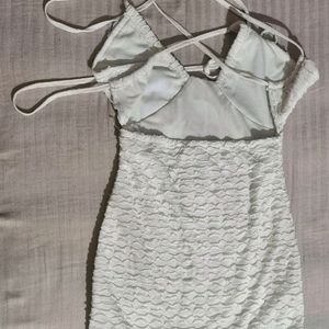 Backless White Bodycon Dress