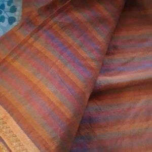 Handloom Cotton Silk Multi Color Zari Border