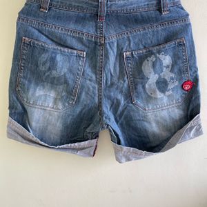 Washed / Shades Denim Shorts