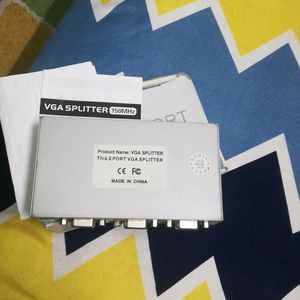 2 PORT VGA Spliter With BOX unused