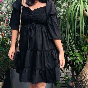 Black Cute Dress With Flare