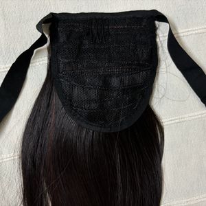 🆕Natural Black Ribbon ponytail Hair Extension