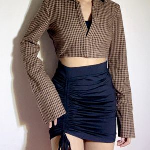 Zara Tweed Crop Top