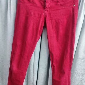 Maroon Skinny Jeans