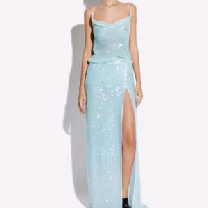 Slit Cut Cocktail Shimmer Party Long Dress Urbanic