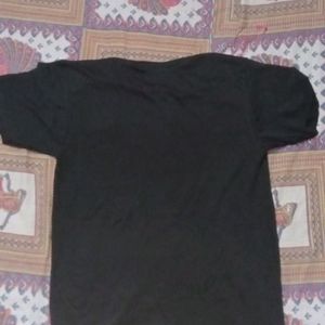 Black Printed T Shirt