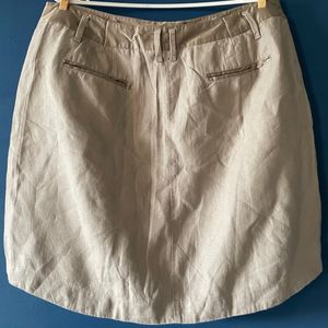 Tan Skirt With Shining Border 5 Pockets