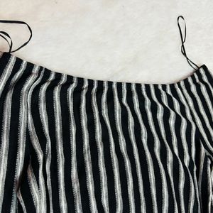 Stripped Off-Shoulder Top