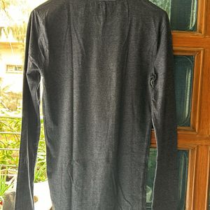 H&M Crew Neck Slim Fit Full Sleeves T Shirt