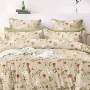 Printed Glace Cotton 5 Pc  Bedsheet Set