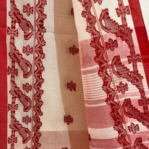 JAMDANI Saree : Red-n-White ❤️🤍